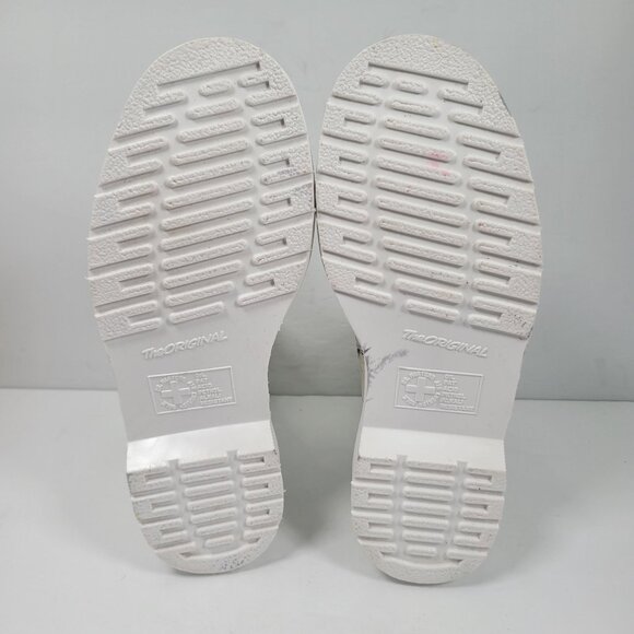 Dr. Martens Pascal Women's White & Black Marble Leather Boots US Size 8 - Picture 9 of 11